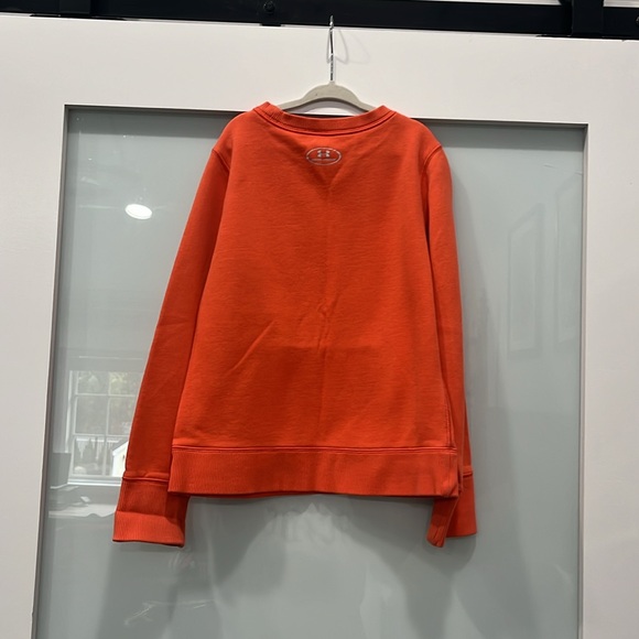 Under Armour Orange Crewneck Sweatshirt, Size Small - Picture 3 of 3